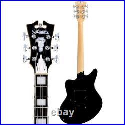 D'Angelico Premier Bedford SH LE Guitar with Tremolo Black Flake 197881091668 RF