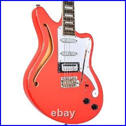 D'Angelico Premier Bedford SH LE Guitar with Tremolo Fiesta Red 194744847493 OB