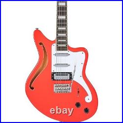 D'Angelico Premier Bedford SH LE Guitar with Tremolo Fiesta Red 194744857348 OB