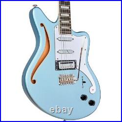 D'Angelico Premier Bedford SH L/E Guitar withTremolo Ice Blu Mtllc 194744885105 OB
