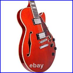 D'Angelico Premier SS Boardwalk Semi-Hollow Guitar Walnut Stain 194744155642 OB