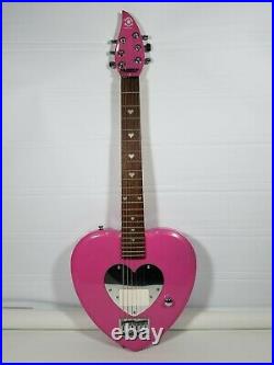 Daisy Rock Heartbreaker Short Scale Electric Guitar Pink Heart RARE