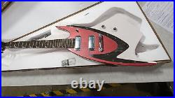 Defective Electric Guitar Red 6 String Basswood Body Solid Body Shark Shape