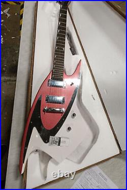 Defective Electric Guitar Red 6 String Basswood Body Solid Body Shark Shape