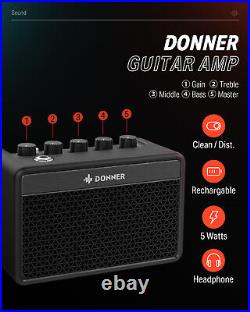 Donner DST-152 Electric Guitar And Amp Bundle HSS Pickup Coil Split Refurb