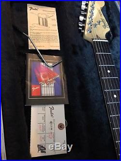 E4 1988 USA Fender Stratocaster Standard Guitar American Black OHSC Paperwork