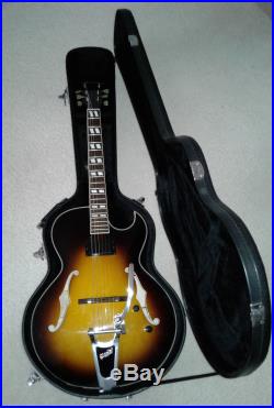 Eastman Arc371ce-sb Archtop Electric Guitar Bigsby And Real Kent Armstrong Paf