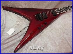 Edwards by ESP Flying V electric guitar in red finish