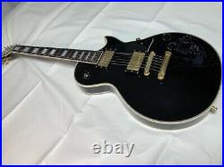 Edwards by ESP Les Paul Custom Black Ebony Gold E-LP Made in Japan Guitar