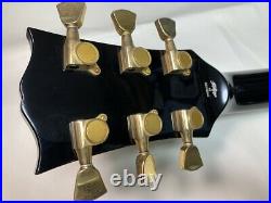 Edwards by ESP Les Paul Custom Black Ebony Gold E-LP Made in Japan Guitar