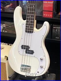 Electric Bass Guitar Lyman 150 Series P-Bass LP-150 White
