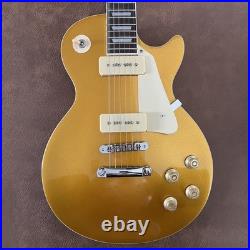 Electric Guitar Handcrafted Binding Gold Arch-top Tune-O-Matic P90 FREE SHIP