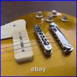 Electric Guitar Handcrafted Binding Gold Arch-top Tune-O-Matic P90 FREE SHIP