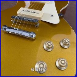 Electric Guitar Handcrafted Binding Gold Arch-top Tune-O-Matic P90 FREE SHIP