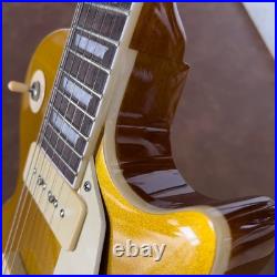 Electric Guitar Handcrafted Binding Gold Arch-top Tune-O-Matic P90 FREE SHIP