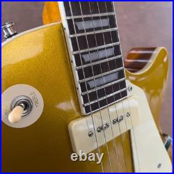 Electric Guitar Handcrafted Binding Gold Arch-top Tune-O-Matic P90 FREE SHIP