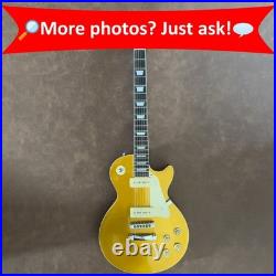 Electric Guitar Handcrafted Binding Gold Arch-top Tune-O-Matic P90 FREE SHIP