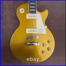 Electric Guitar Handcrafted Binding Gold Arch-top Tune-O-Matic P90 FREE SHIP