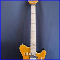 Electric Guitar Yellow Tremolo Bridges Locking Nuts Flame Maple Top FREE SHIP Electric Guitar Yellow Tremolo Bridges Locking Nuts Flame Maple Top FREE SHIP