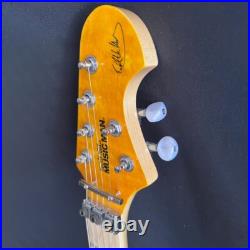 Electric Guitar Yellow Tremolo Bridges Locking Nuts Flame Maple Top FREE SHIP Electric Guitar Yellow Tremolo Bridges Locking Nuts Flame Maple Top FREE SHIP