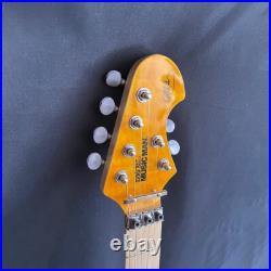 Electric Guitar Yellow Tremolo Bridges Locking Nuts Flame Maple Top FREE SHIP Electric Guitar Yellow Tremolo Bridges Locking Nuts Flame Maple Top FREE SHIP