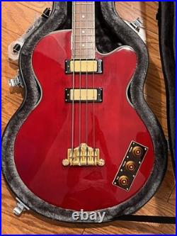 Epiphone Allen Woody Rumblekat Electric Bass Semi-Hollow Short Scale Hard Case