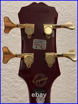 Epiphone Allen Woody Rumblekat Electric Bass Semi-Hollow Short Scale Hard Case