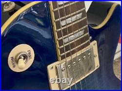 Epiphone Les Paul Standard Pro Electric Guitar Trans Blue Quilt Top (CGM019503)