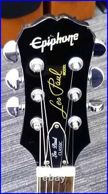 Epiphone Lespaul Clasic Black Lp Les Paul Blk Bk Bl Electric Guitar