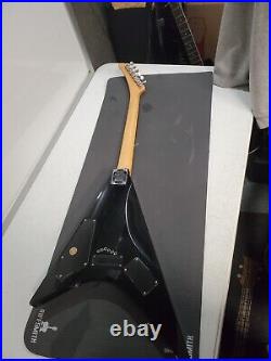 Epiphone RARE OFFSET FLYING V HOCKEY STICK HEADSTOCK. ACTIVE PICKUPS