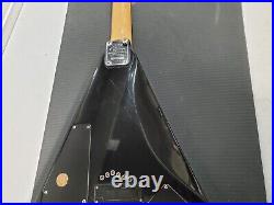 Epiphone RARE OFFSET FLYING V HOCKEY STICK HEADSTOCK. ACTIVE PICKUPS