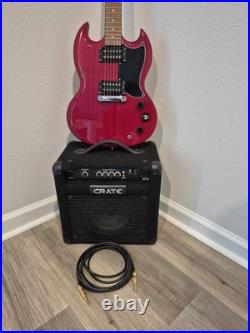 Epiphone Special SG Electric Guitar Red Solid Right-Handed with Amplifier & Cable