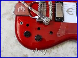 Epipone Crestwood Custom Used Mahogany body Cherry withSoft case Epipone Crestwood Custom Used Mahogany body Cherry withSoft case