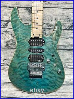 Excellent SCHECTER NV-3-24-BW Aqua Blue Electric guitar withGig Bag