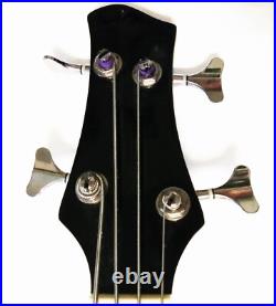 FAST, FREE SHIPPING? Acoustic-Electric Jet Black Bass Guitar withMahogany FB
