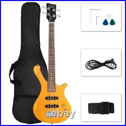 FREE SHIPPING? Short Scale W Style Electric Bass Guitar + 2 Jazz Style Pups