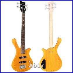 FREE SHIPPING? Short Scale W Style Electric Bass Guitar + 2 Jazz Style Pups
