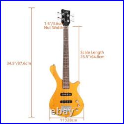 FREE SHIPPING? Short Scale W Style Electric Bass Guitar + 2 Jazz Style Pups