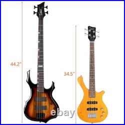 FREE SHIPPING? Short Scale W Style Electric Bass Guitar + 2 Jazz Style Pups
