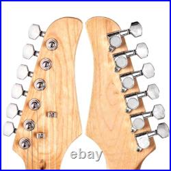 FREE SHIPPING? Unmarked S Style Electric Guitar withSoft Case & Strap