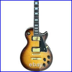 FREE SHIP Handcrafted Electric Guitar Custom Tribute Sunburst Flame Maple Top