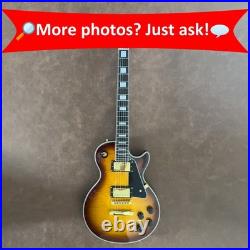 FREE SHIP Handcrafted Electric Guitar Custom Tribute Sunburst Flame Maple Top