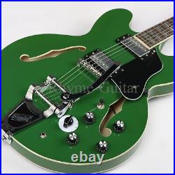 Fast Shipping Electric Guitar Army Green Maple Top&Back Chrome Hardware
