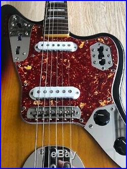 Fender Jaguar 1966 Reissue CIJ S-Serial Blocks & Binding 2005-06 Three Tone Sunb