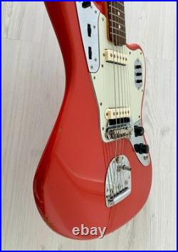 Fender Jaguar Electric Guitar Fiesta Red USA 2001 Fender Jaguar Electric Guitar Fiesta Red USA 2001