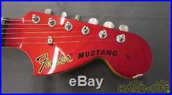 Fender Japan MG69/MH CAR Used Mustang Red Electric Guitar Tested Working 2-463