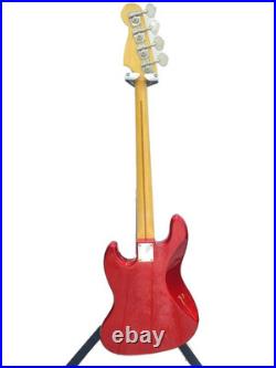 Fender Japan electric bass guitar JB-STD jazz red Used