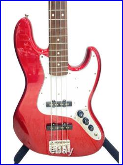 Fender Japan electric bass guitar JB-STD jazz red Used