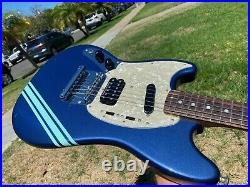 Fender Kurt Cobain Mustang Competition Blue Stripe Nirvana Lefty Left Handed MIJ