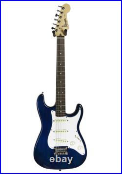 Fender Squier Short Scale 24-Inch Strat Pack Transparent Blue slightly scratc